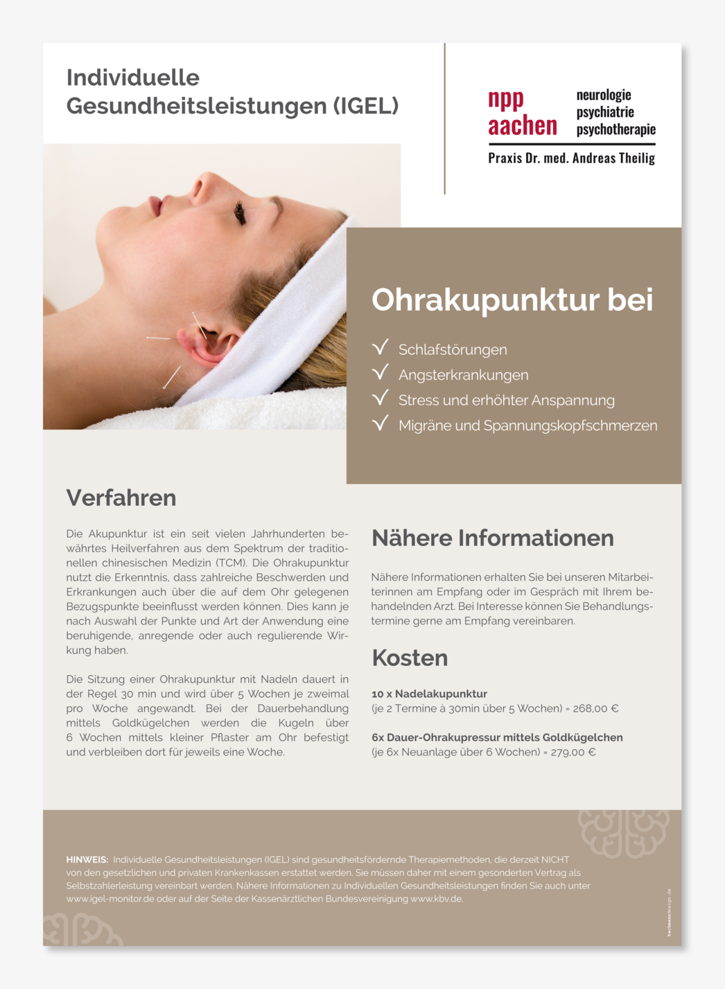 Printmedien Aachen: Plakat Design für die Gemeinschaftspraxis Thomas Steppeler & Dr. med. Andreas Theilig