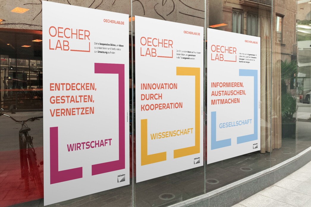 Printdesign Aachen: Plakate für das OecherLab der Stadt Aachen