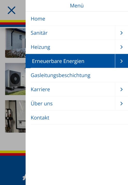 Mobile Homepage Aachen für A. Frantzen & Sohn GmbH