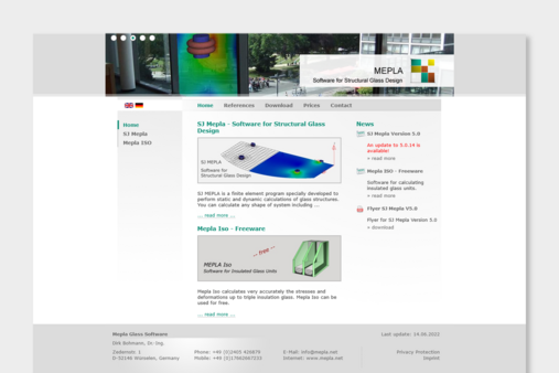 MEPLA - Software for Structural Glass Design